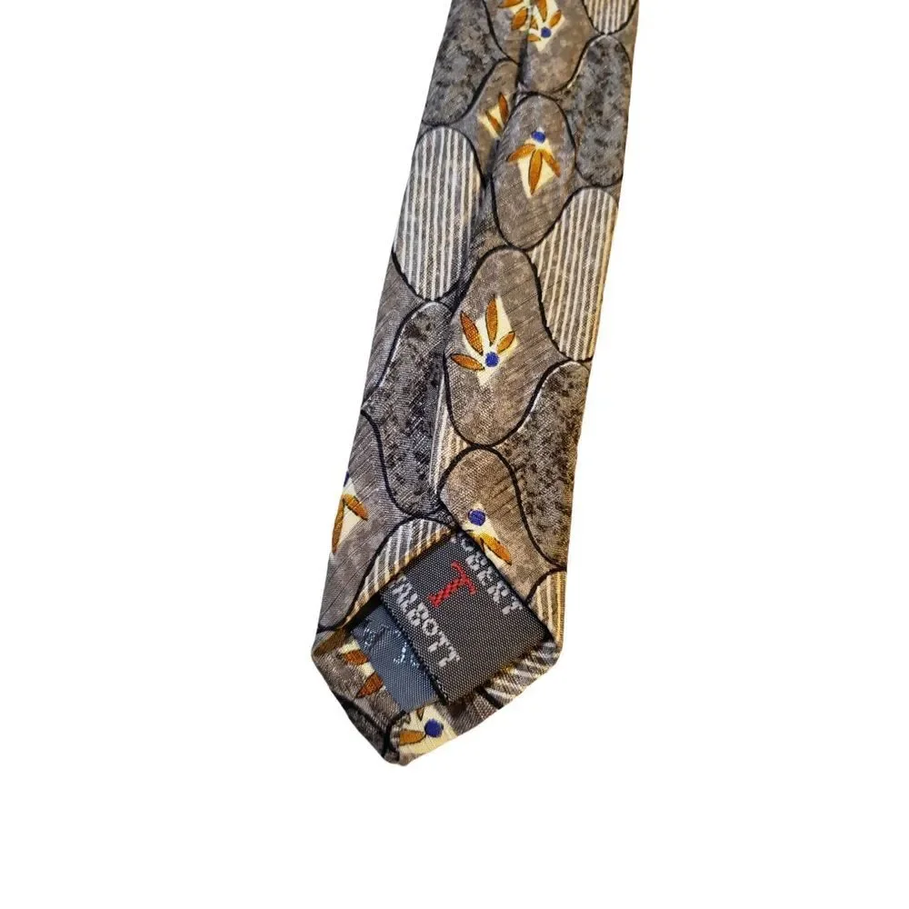 Robert Talbott Best of Class Luxury Tie Nordstrom Tan Geometric Necktie Silk USA